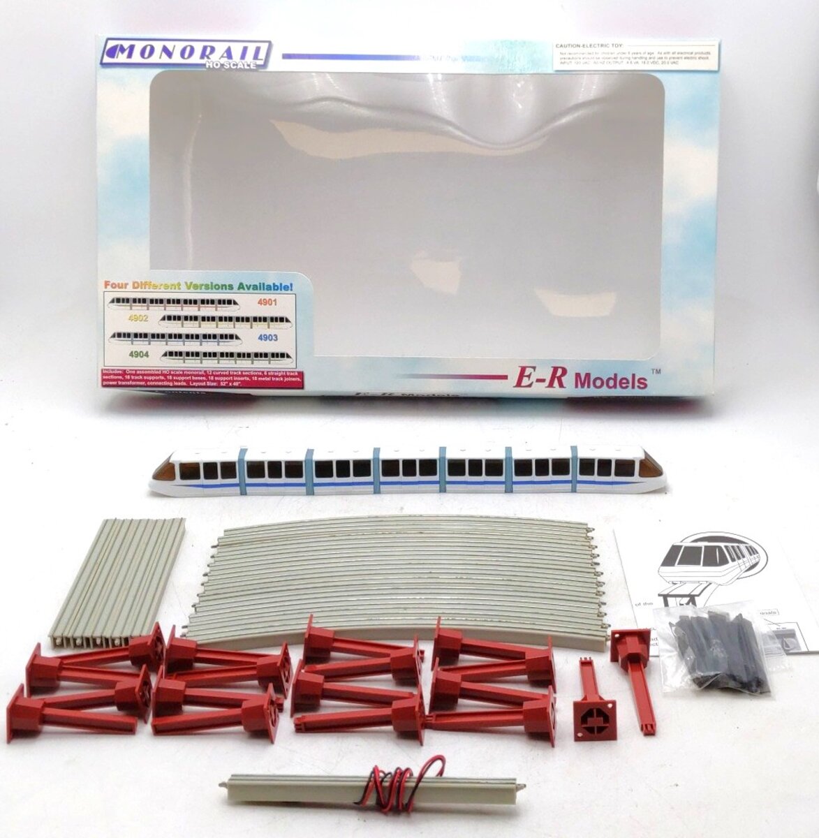 E-R Models 040-4903 Monorail HO Gauge Electric Train Set EX/Box