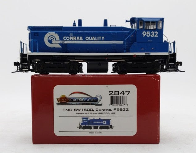 Broadway Limited 2847 HO Conrail EMD SW1500 Diesel Engine with Sound & DCC #9532 EX/Box