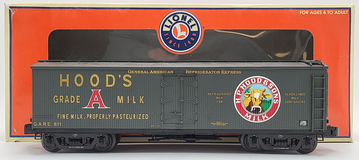 Lionel 6-17361 O Gauge Hood's Woodside Billboard Milk Car #811 EX/Box