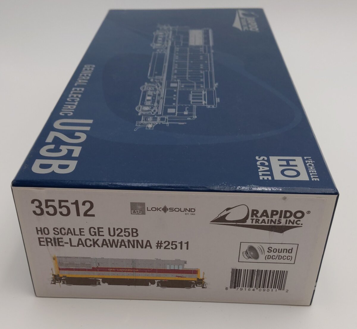 Rapido Trains 035512 HO Erie Lackawanna U25B Diesel Locomotive #2511 - DCC/Sound EX/Box