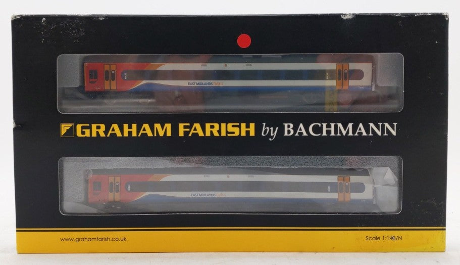 Graham Farish 371-557 N Scale East Midlands DMU Class 158 Locomotives (Set of 2) LN/Box
