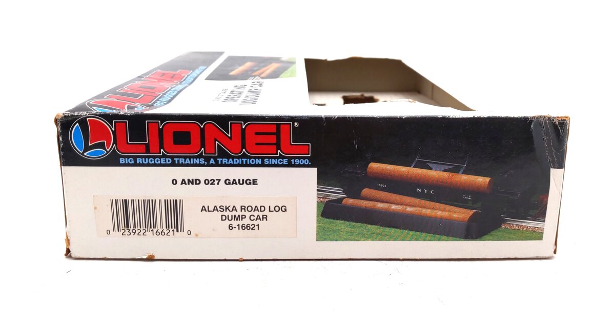 Lionel 6-16621 O Gauge Alaska Operating Log Dump Car EX/Box