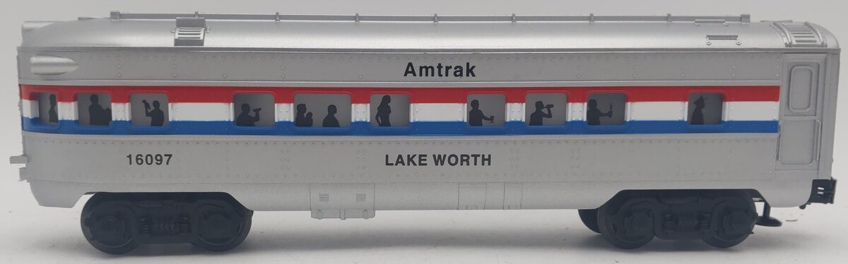 Lionel 6-16097 O Gauge Amtrak Lake Worth Observation Car EX