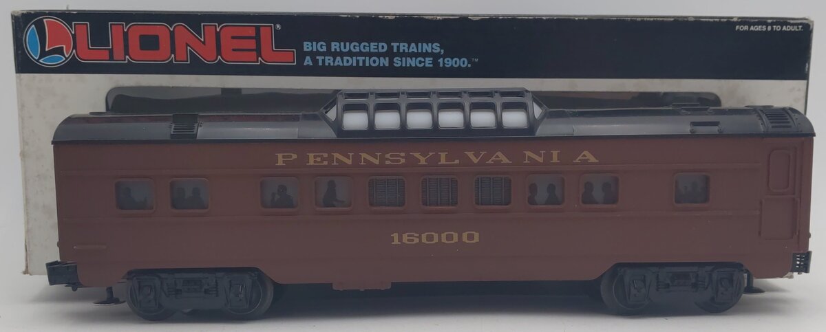 Lionel 6-16000 O Gauge Pennsylvania Tuscan Vista Dome Car #16000 EX/Box