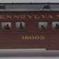 Lionel 6-16003 O Gauge Pennsylvania Tuscan Observation Car VG/Box