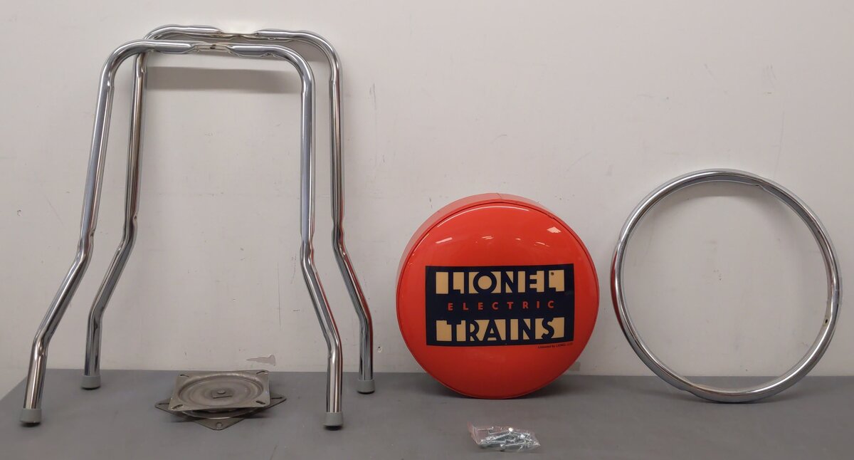 Lionel Rectangle Logo Orange Bar Stool EX