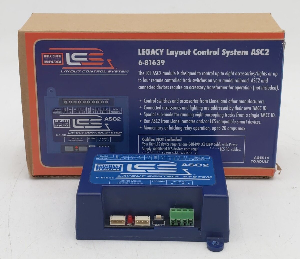 Lionel 6-81639 Legacy LCS Accessory Switch Controller 2 (ASC2) EX/Box