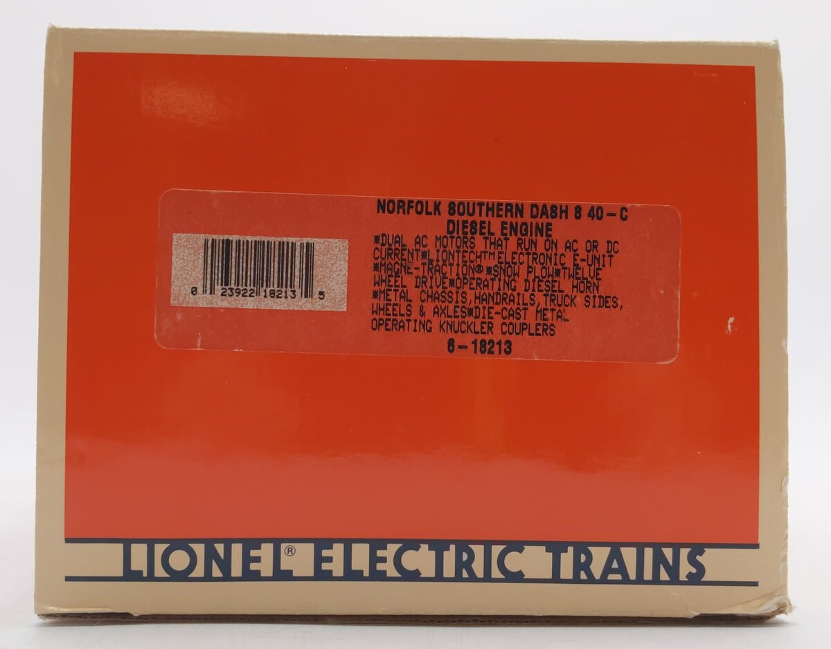 Lionel 6-18213 O Gauge Norfolk Southern Dash 8 40-C Diesel Locomotive #8688 VG/Box