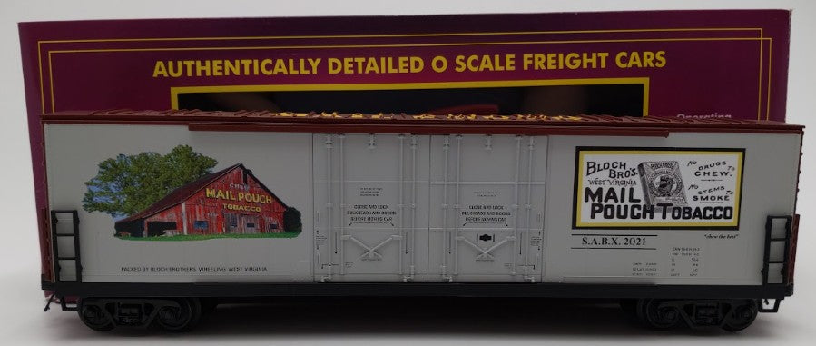 MTH 20-93930 O Gauge Mail Pouch 50' Double Door Plugged Boxcar #2021 EX/Box