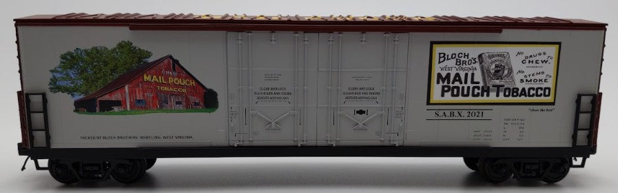 MTH 20-93930 O Gauge Mail Pouch 50' Double Door Plugged Boxcar #2021 EX/Box