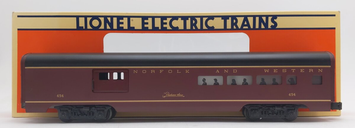 Lionel 6-19140 O Gauge Norfolk & Western Aluminum Combine Car #494 NIB