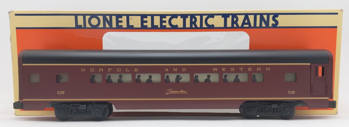 Lionel 6-19142 O Gauge Norfolk & Western Aluminum Passenger Car #538 NIB