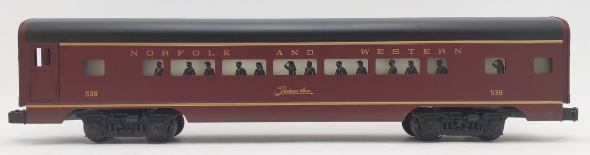 Lionel 6-19142 O Gauge Norfolk & Western Aluminum Passenger Car #538 NIB