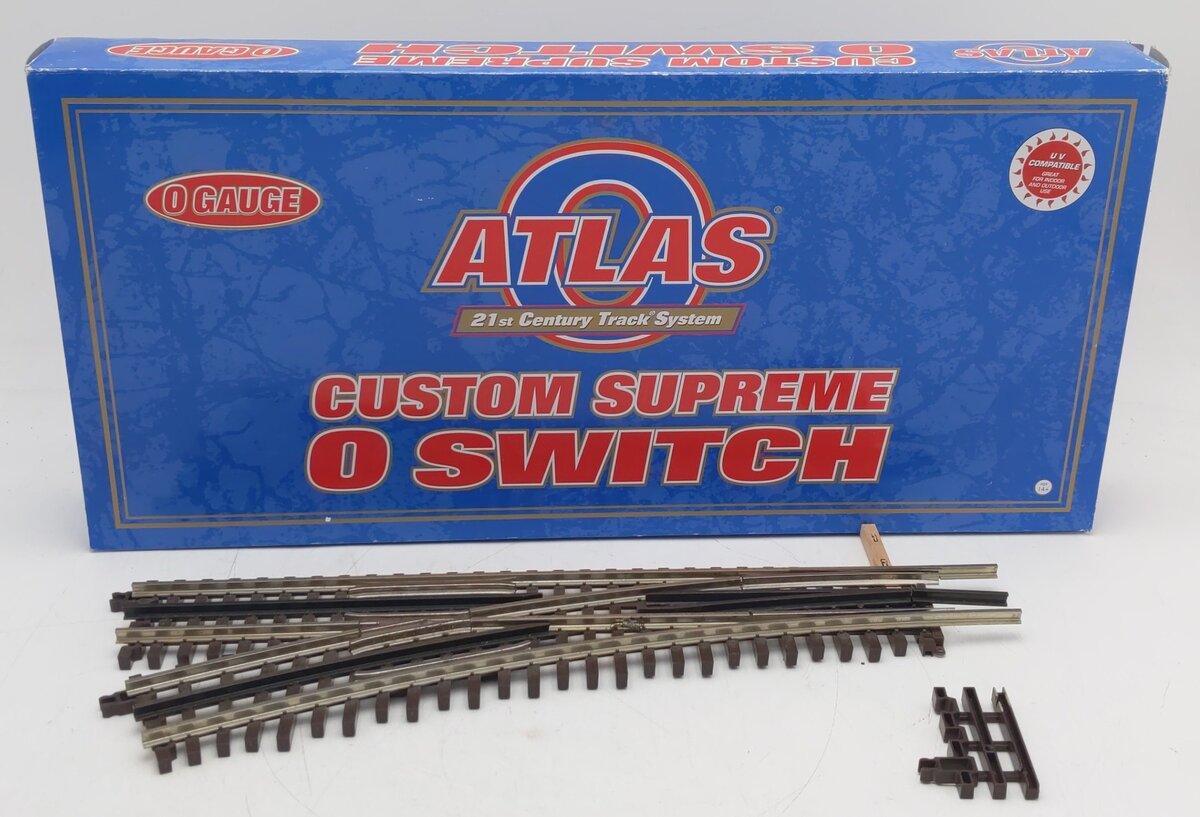 Atlas 6072 O O72 Nickel Silver Left Hand Remote Switch Turnout VG/Box
