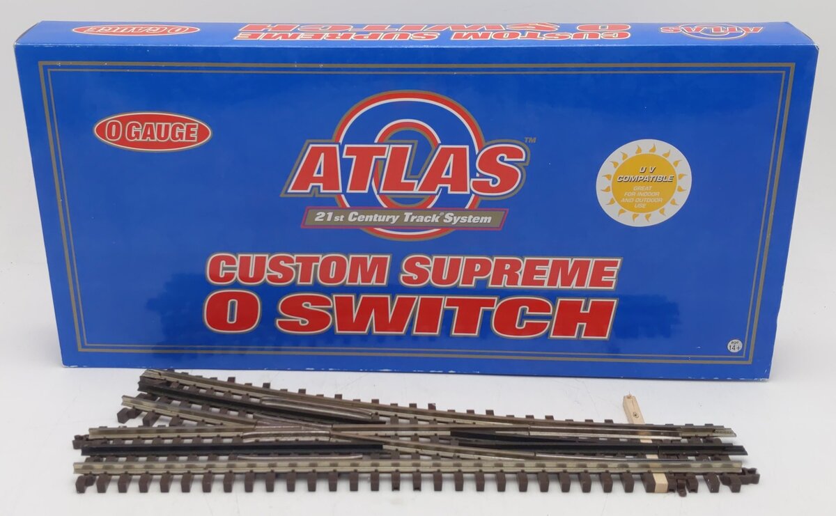 Atlas 6073 O Nickel Silver O-72 Right Hand Remote Switch Turnout VG/Box
