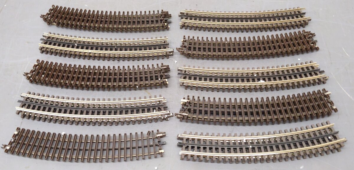 Atlas 6064 O Gauge O63 Full Curve 3-Rail Track Sections (19) VG