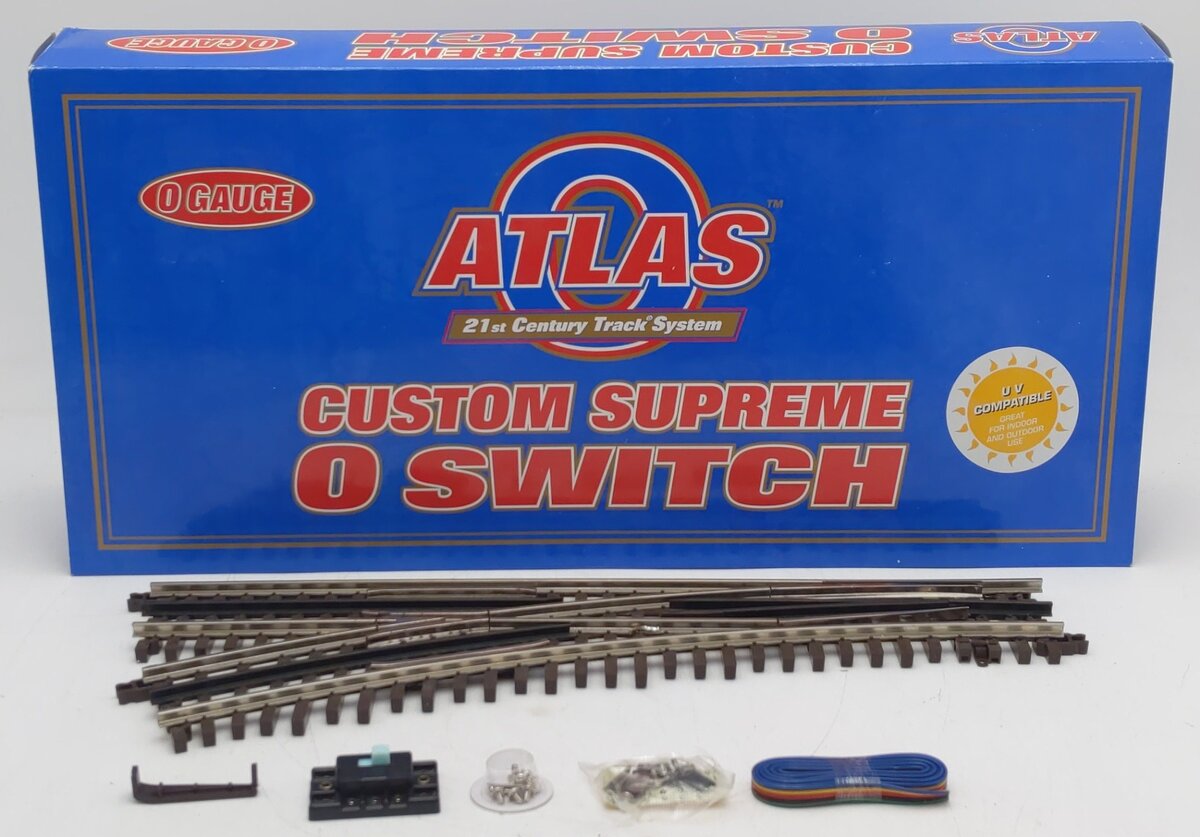 Atlas 6072 O Nickel Silver O-72 Left Hand Remote Switch Turnout EX/Box
