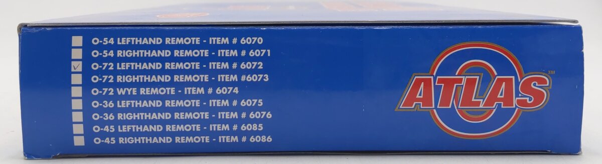 Atlas 6072 O Nickel Silver O-72 Left Hand Remote Switch Turnout EX/Box