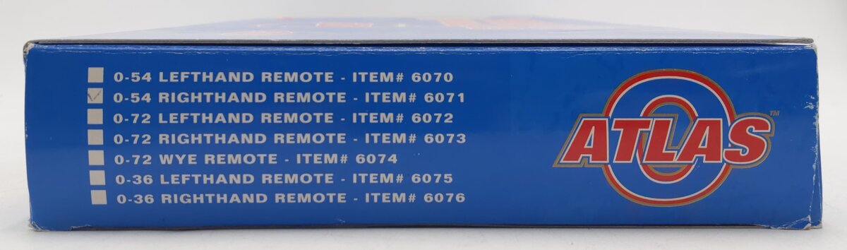 Atlas 6071 O54 Nickel Silver Right Hand Remote Switch Turnout EX/Box