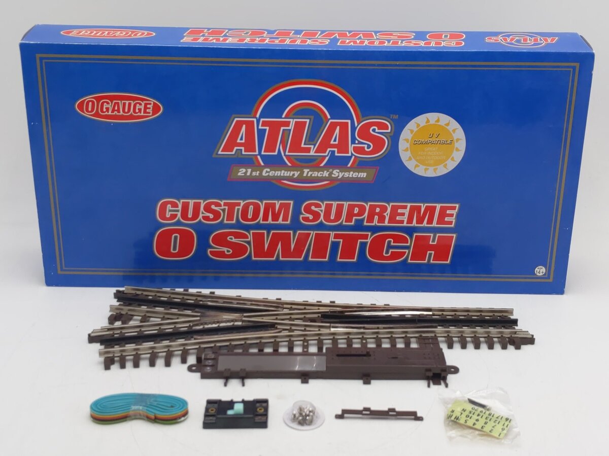 Atlas 6074 O Gauge Nickel Silver O-72 Wye Remote Switch Turnout VG/Box