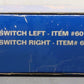 Atlas 6078 O72/O54 Nickel Silver Right Hand Remote Control Switch Turnout EX/Box