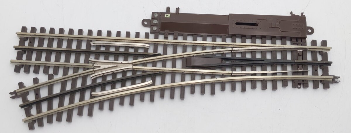 Atlas 6072 O Gauge Nickel Silver O-72 Left Hand Remote Switch Turnout EX/Box