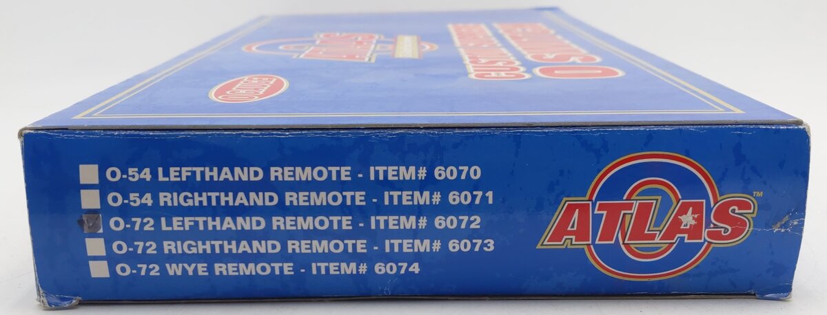Atlas 6072 O O72 Nickel Silver Left Hand Remote Switch Turnout VG/Box