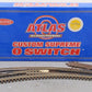 Atlas 6077 O72/O54 Nickel Silver Left Hand Remote Switch Turnout - 3-Rail EX/Box