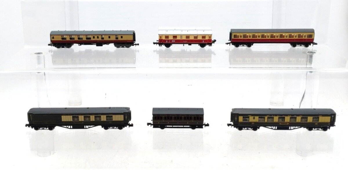 Graham Farish & Other N Scale Assorted Passenger Cars [6] EX