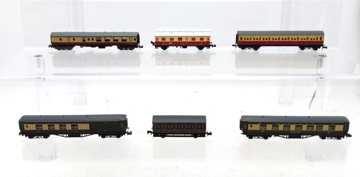 Graham Farish & Other N Scale Assorted Passenger Cars [6] EX