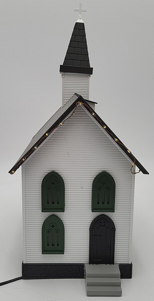 MTH 30-90578 O RailKing Country Church with White LEDs #5 EX