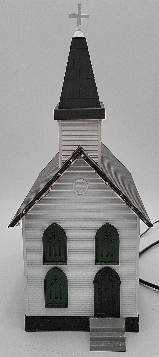 MTH 30-90578 O RailKing Country Church with White LEDs #5 EX