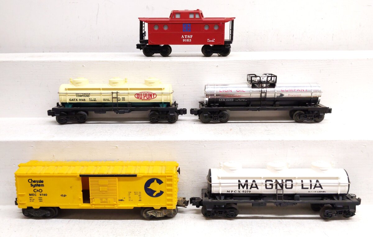 Lionel O Gauge Assorted Freight Cars: 9163, 9148, 2256, 9740, 9279 [5] EX
