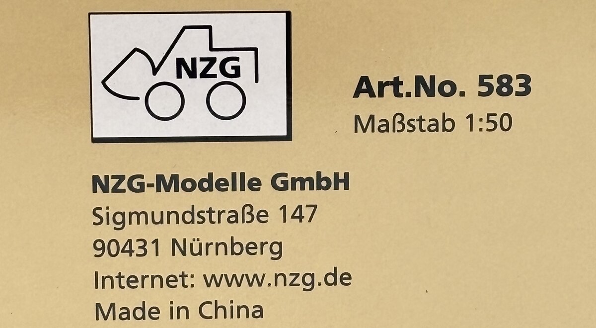 NZG 583 1:50 Nooteboom Classics ODU Lowbed Trailer w/Scania LT 100 LN/Box
