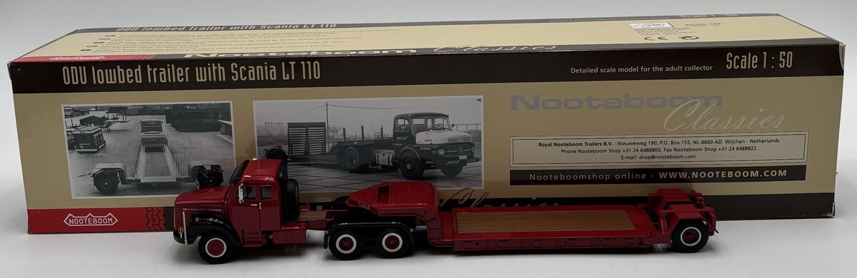 NZG 583 1:50 Nooteboom Classics ODU Lowbed Trailer w/Scania LT 100 LN/Box