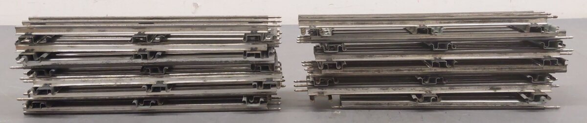 Lionel 6-12840 O Gauge Tubular 10" Insulated Straight Track (20) VG