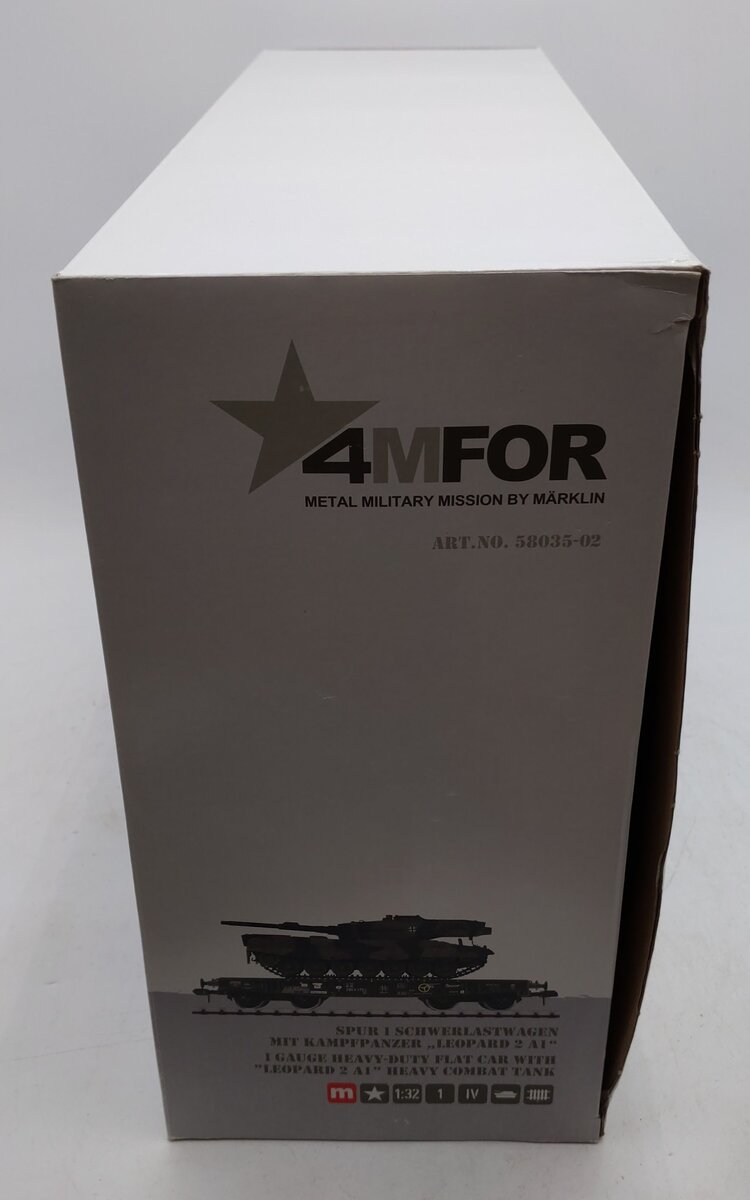 Marklin 58035-02  Gauge 1 Military Flatcar w/ Leopard 2A1 Tank Load LN/Box