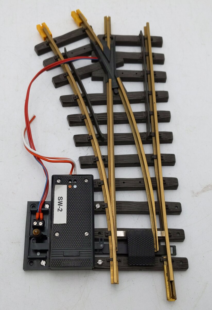 LGB 1215 G Scale Brass Left Hand Electric Switch/Turnout EX/Box