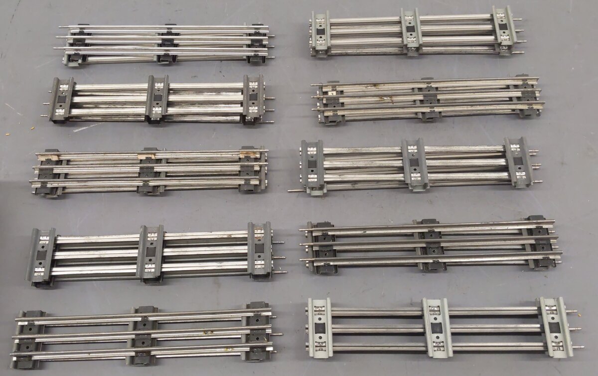 Lionel 6-12840 O Gauge Tubular 10" Insulated Straight Track (20) VG