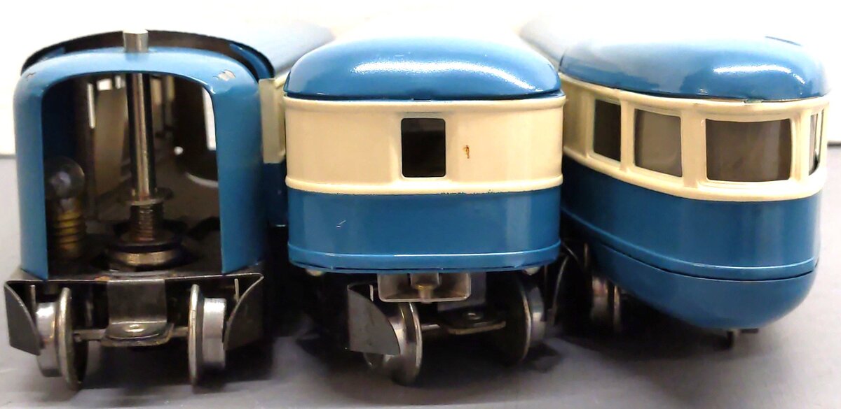Lionel Vintage Prewar O Streamliner Passenger Car Set: 617, 618, 619 [3] VG