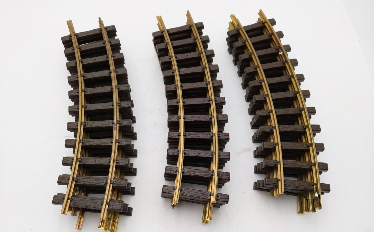 LGB 1100 G Scale 30 Degree Curved Track Sections (12) EX/Box