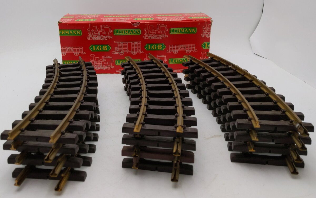 LGB 1100 G Scale 30 Degree Curved Track Sections (12) EX/Box