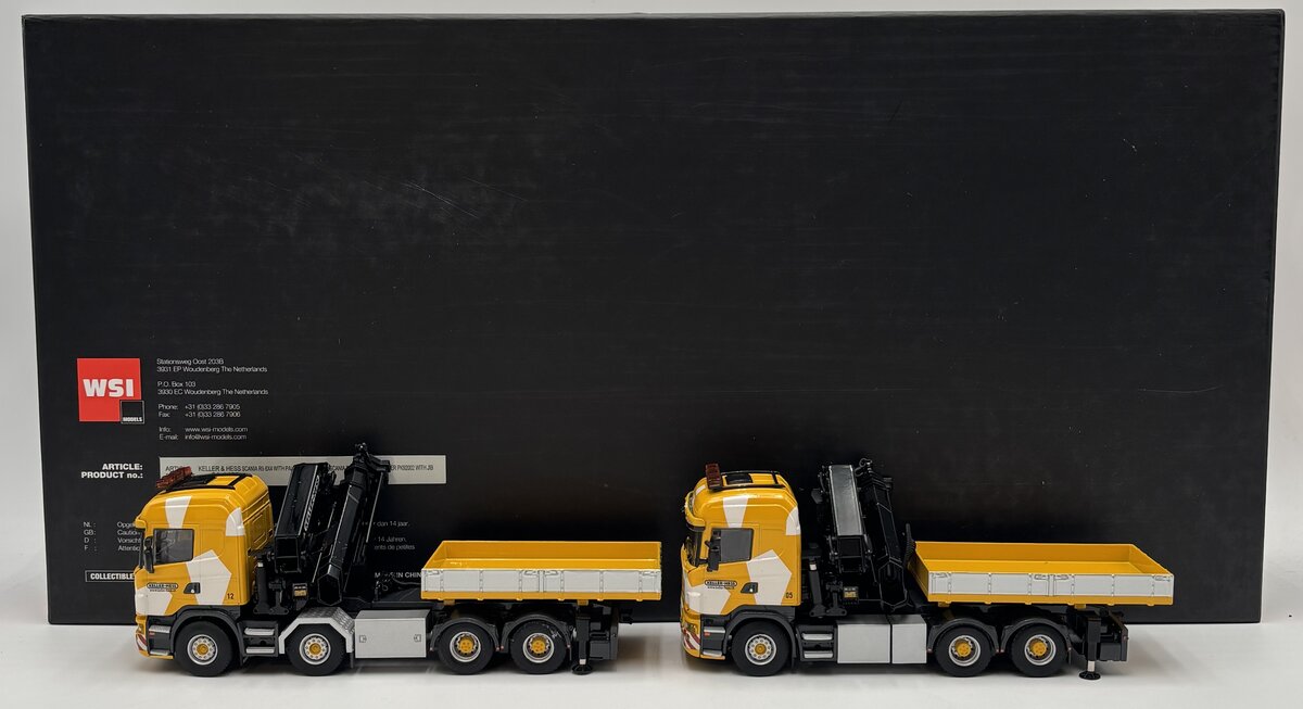 WSI 01-1422 1:50 Keller & Hess Scania R5 6x4 w/Palfinger PK65002 + Scania R5 8x4 LN/Box
