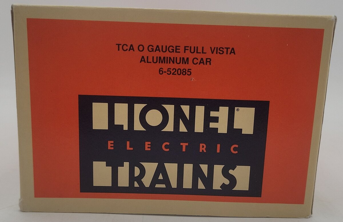 Lionel 6-52085 O Gauge 1996 TCA "City of Dallas" Dallas Full Vista Dome Car EX/Box
