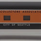 Lionel 6-52062 O Gauge TCA "City of Seattle" Skytop Observation Passenger Car EX/Box