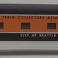 Lionel 6-52062 O Gauge TCA "City of Seattle" Skytop Observation Passenger Car EX/Box