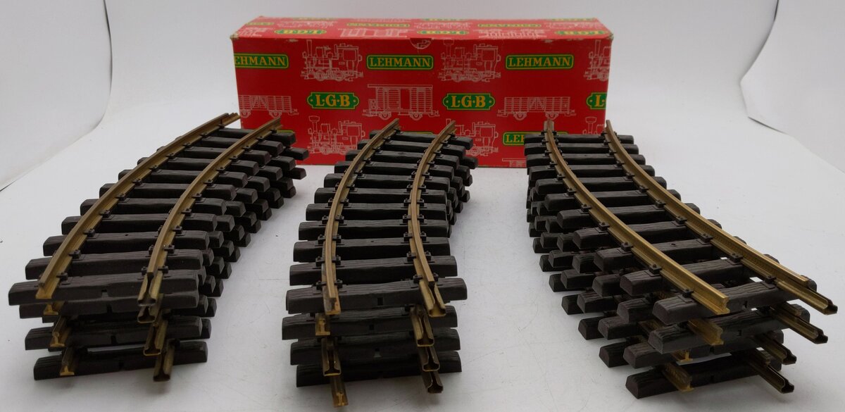 LGB 1100 G Scale 30 Degree Curved Track Sections (12) LN/Box
