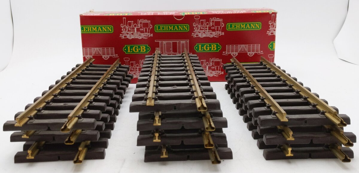 LGB 1000 G Scale 12 Inch Straight Track Sections (10) LN/Box