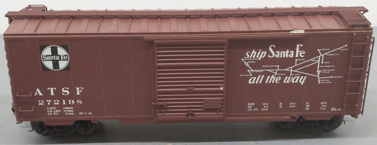 USA Trains 192263 G Atchison, Topeka & Santa Fe 40' PS-1 Steel Box Car #272198