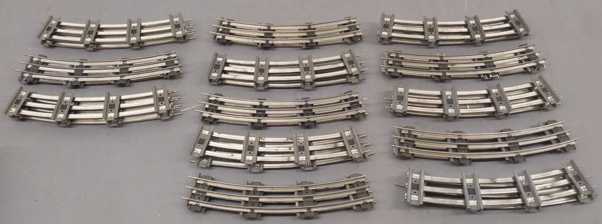 K-Line K-0312 O-42 Tubular Curved Track Sections (26) VG